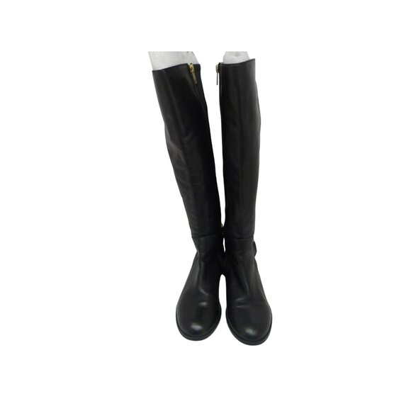 Steve Madden Women's Reggiee Knee-High Riding Boots Black Leather Size 7M - Picture 2 of 8